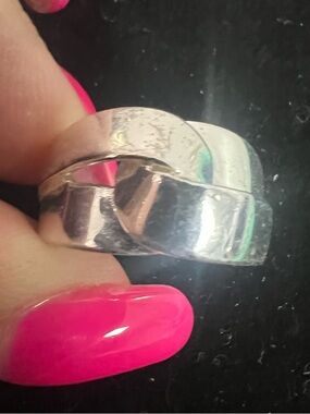 925 STERLING SILVER TWISTED BAND RING